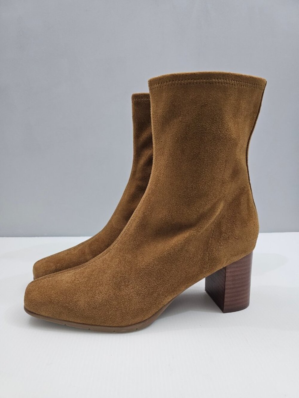 Aerosoles Miley Dress Ankle Boot Womens 10 Camel Brown Stretch Block Heel NEW